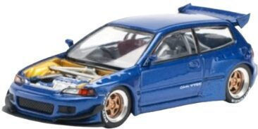 Model Mașină Pandem Honda Civic Eg6 Albastru 1:64 Pop Race Pr640174