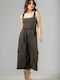 Women's Khaki One-piece Jumpsuit