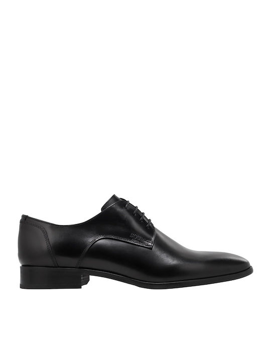 Boss Shoes Leather Men's Dress Shoes Black