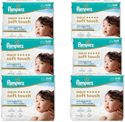 Pampers Aqua Soft Touch Baby Wipes with 99% Wat...