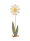 Cream Chiffon Flower Wooden Base 15*5*42 cm