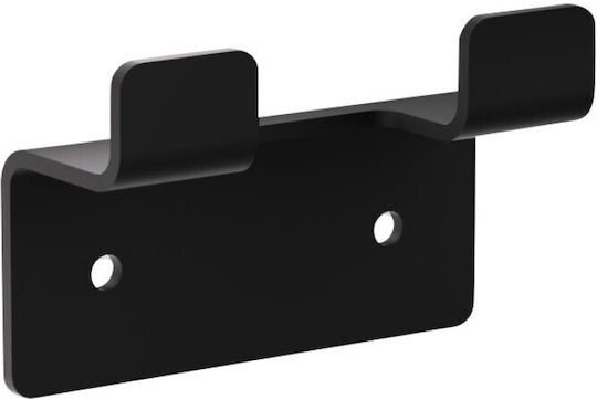 Imex Άγκιστρο Μπάνιου Διπλό με Βίδες ​6.6x4.3cm Μαύρο