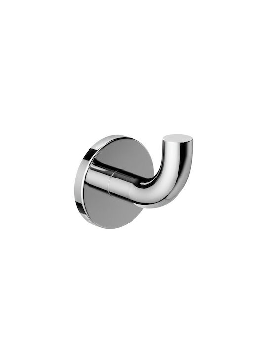 Imex Άγκιστρο Μπάνιου Μονό με Βίδες ​5.35x4.5cm Ασημί