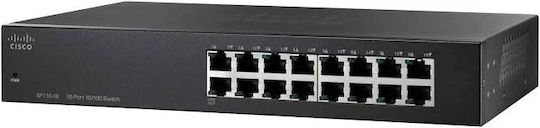 Cisco SF110D-16 Unmanaged L2 Switch with 16 Ethernet Ports
