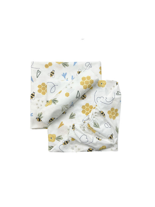 Bunny Bebe Σετ Μονά με Λάστιχο 70x140cm