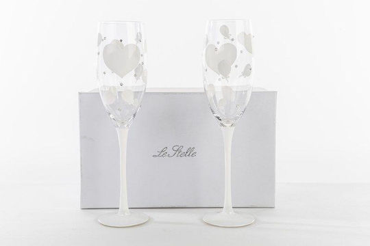 Ecru Wedding Champagne Glasses