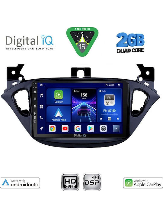Digital IQ Car Audio System for Opel Adam Corsa 2014-2019 with Touch Screen 9" Bluetooth USB Wi-Fi GPS Apple CarPlay Android Auto Digital IQ BXC 3486 CPAA