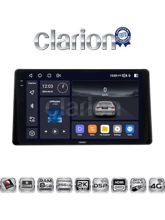 Clarion Ηχοσύστημα Αυτοκινήτου για Toyota Raize 2020 (Bluetooth/USB/WiFi/GPS/Apple-Carplay/Android-Auto)