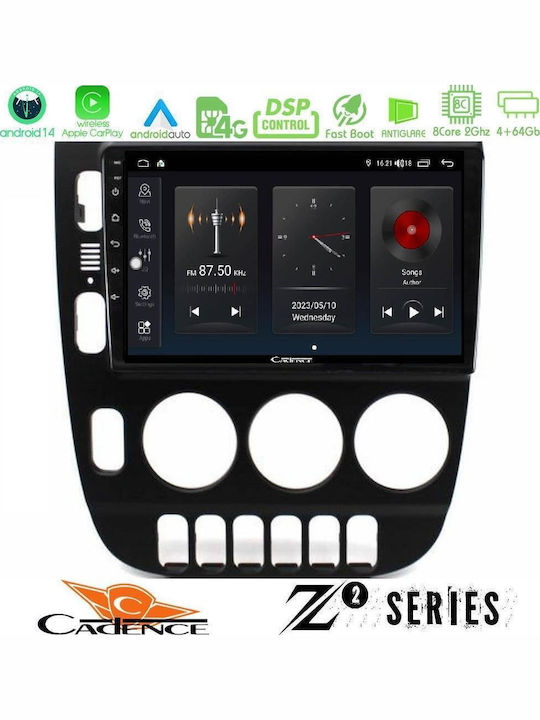 Cadence Ηχοσύστημα Αυτοκινήτου για Mercedes-Benz ML 1998-2005 με A/C (Bluetooth/USB/WiFi/GPS/Apple-Carplay/Android-Auto) με Οθόνη Αφής 9"