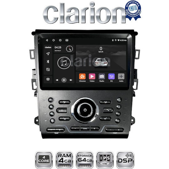 Clarion Автомобилна Аудио Система За Ford Mondeo 2014 Bluetooth USB Вграден Wi-Fi GPS Apple CarPlay Android Auto