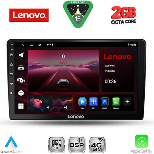Lenovo Автомобилна Аудио Система за Kia Sportage 2004-2010 с Клима+Климатик (Bluetooth/USB/Вграден Wi-Fi/GPS/Apple CarPlay/Android Auto) с Touch Screen 9"