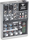 Azusa Analog Mischpult 4 Kanäle mit Phantom Power & 2 XLR-Eingänge