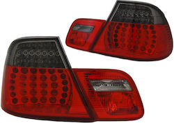 Rear Taillights Set Bmw 3 E46 Coupe Facelift 03-06 Led Red Smoked Eagle Eyes