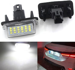 Led Φαναράκια Πινακίδας Toyota Yaris 11-20 Auris E15 Hatchback 06-12 Corolla E12 00-08 & E15 07-19 Avensis T25 03-08 T30 08-19 Prius 11-19 Verso 09-19 Ζευγάρι 2 Τεμάχια Tuning-tec