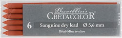 Механични Графитни Върхове Sanguine Dry 5,6мм Medium 120мм Кутия 6 Бройки Cretacolor