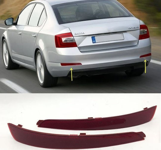 Отразителни Задни Брони Дясно Ляво Skoda Octavia 2013-2017 2 Броя 5e5945105 5e5945106