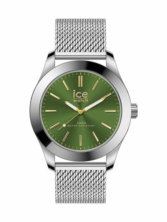 Ice Γυναικείο Ρολόι 40mm Μπαταρίας με Ασημί Μετ...