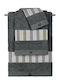 Guy Laroche Bath Towels Set 3 Pieces Pinstripe Grey-Anthracite Weight 500gr/m²