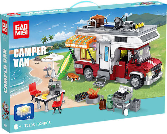 Askato Cuburi de Construit Camper Van pentru 6+ Ani 942 Bucăți