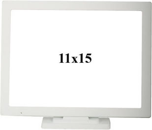 Memorial Photo Frame Rectangular Side Base Matte White