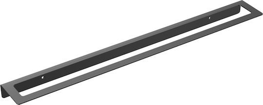 Imex Single Wall-Mounted Bathroom Rail with Screws 50x6.5cm Black