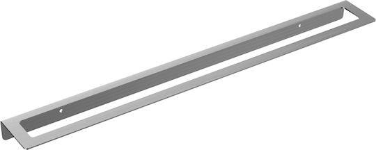 Imex Single Wall-Mounted Bathroom Rail with Screws 50x6.5cm Silver