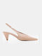 Pointed Toe Heels with Medium Beige Heel
