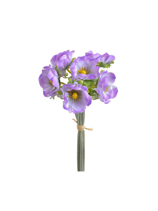 Anemones Bouquet Artificial Light Purple Flower...