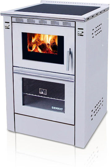 Senko Sg-60 Метална Дървена Печка с Фурна 7.5kW Inox