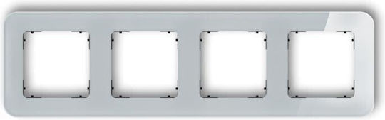 Icon Universal Quadruple Frame Glass Effect Frame Grey Bottom Black 15-12-irsz-4