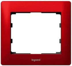 Single Frame Galea Life Legrand Metal-red
