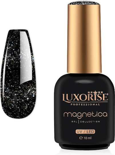 Luxorise Ojă Pentru Unghii Cu Gel Magnetic Semi-permanent Mesmerizant Iridescent Ebony 10ml