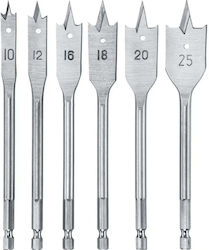 Flat Wood Drill Bits 6 Pcs Nextool Drax-22 Flat Wood Drill Bits 6 Pcs Nextool Drax-22