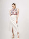 Women's Satin Sleeveless Blouse Burgundy