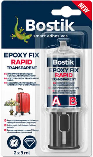 Epoxy Glue 2k Epoxy Fix Rapid Transparent 2x3 Ml Bostik