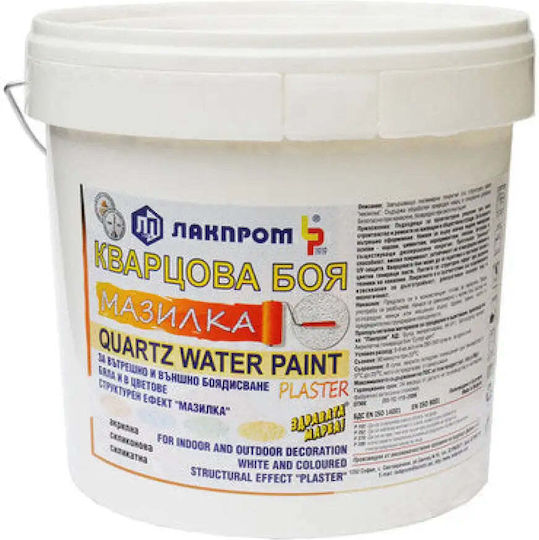 Vopsea Texturată Albă Cu Silicon Quartz 4.6 L Lackprom