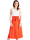 Hohe Taille Midi Damenrock Rote