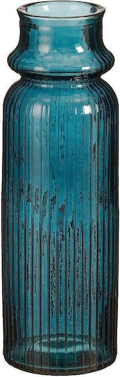 Decorative Vase Glass Turquoise