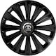 Car Wheel Hubcaps Versaco 15" Trend Rc Black Cbx 3d Metal Logo Toyota 4 Pieces