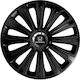 Car Wheel Hubcaps Versaco 14" Trend Rc Black Cbx 3d Metal Logo Honda 4 Pieces