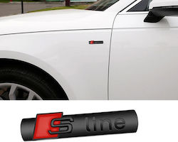 Carro 221845 Σήμα S-line Αυτοκόλλητο 3d 7.3x1.5cm Μαύρο 1 Τεμάχιο