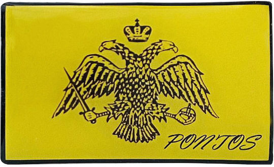 Car Sticker Flag "Pontus" 8cm X 5cm Enamel Coating 1 Piece