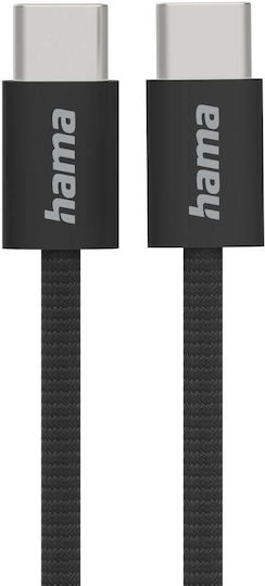 Hama Charging Cable Fabric Usb-c Usb-c 1 M Nylon Black