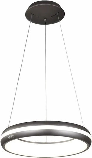 Lightex Κρεμαστό Φωτιστικό Γκρι LED με Ρυθμιζόμενο Λευκό Φως
