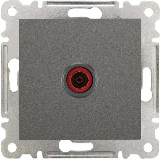 Tv Socket Mechanism Graphite Makel Karea Line