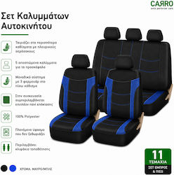Carro 292359 Комплект Калъфи за Автомобилни Седалки Suzuki Alto Baleno Celerio Swift Ignis Sx4 Splash Swace Памучна Тъкан Кожен Комплект Предни Задни 11 Броя Черен