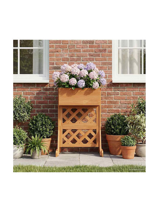 vidaXL Garden Wooden Orange Flower Pot 48x30x70.5cm
