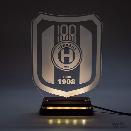 World of Wood Decorative Table Lamp Heracles 100 Years LED 19x15cm