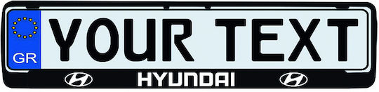 Hyundai Kunststoff Nummernschildrahmen Schwarz Logo 1 Stück