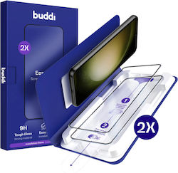 Buddi Tempered Glass 2 Pieces Black Galaxy S23